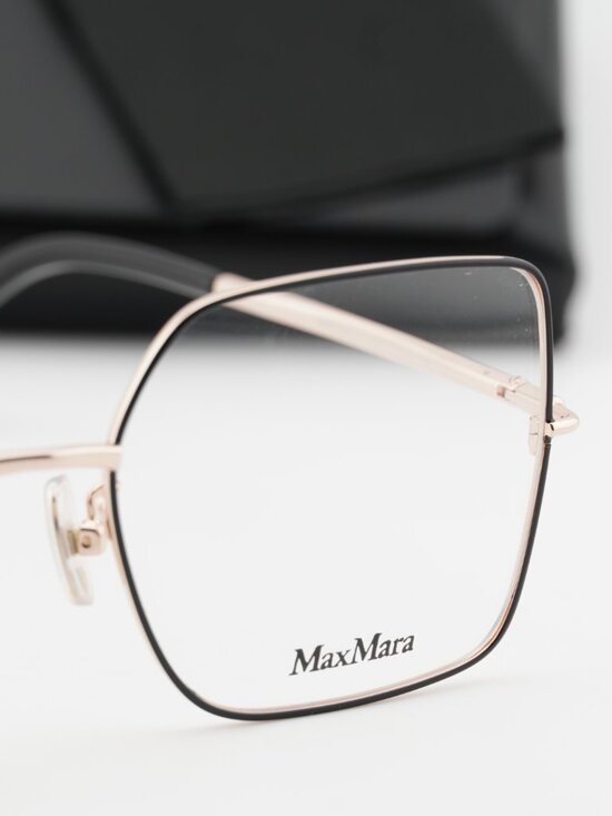 Max Mara MM5098-H 028 Butterfly Eyeglasses 55mm - Black / Gold main image 5